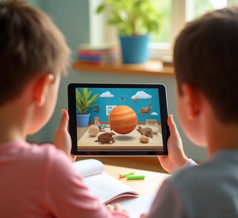 Educational iOS app with AR learning experiences for students